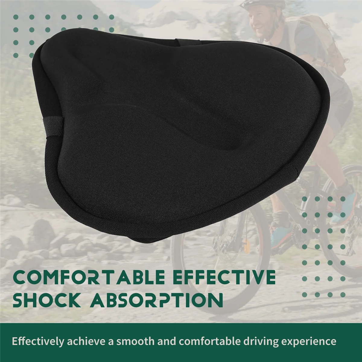 SMIEA Cuscino per sedile bici - Coprisedile per bici per sedile e cyclette, per Peloton, Cruiser, sedili per bici stazionari