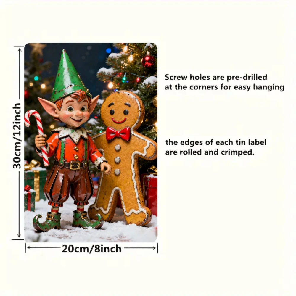 لافتة معدنية قوطية قديمة، 8 × 12 بوصة، ديكور منزلي، جو عيد الميلاد، هدايا يومية، هدية عيد الحب، ديكور