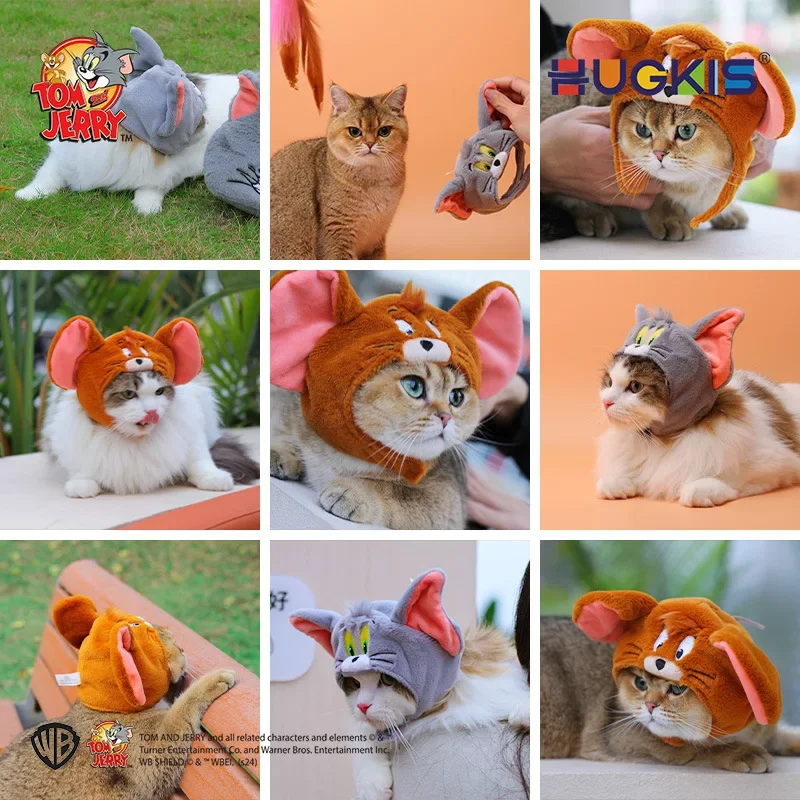 Disfraz de gato Tom de dibujos animados, traje divertido de transformación de Jerry Mouse, chaqueta de perro con sombrero bonito de dos patas para mascotas, Halloween, 2024