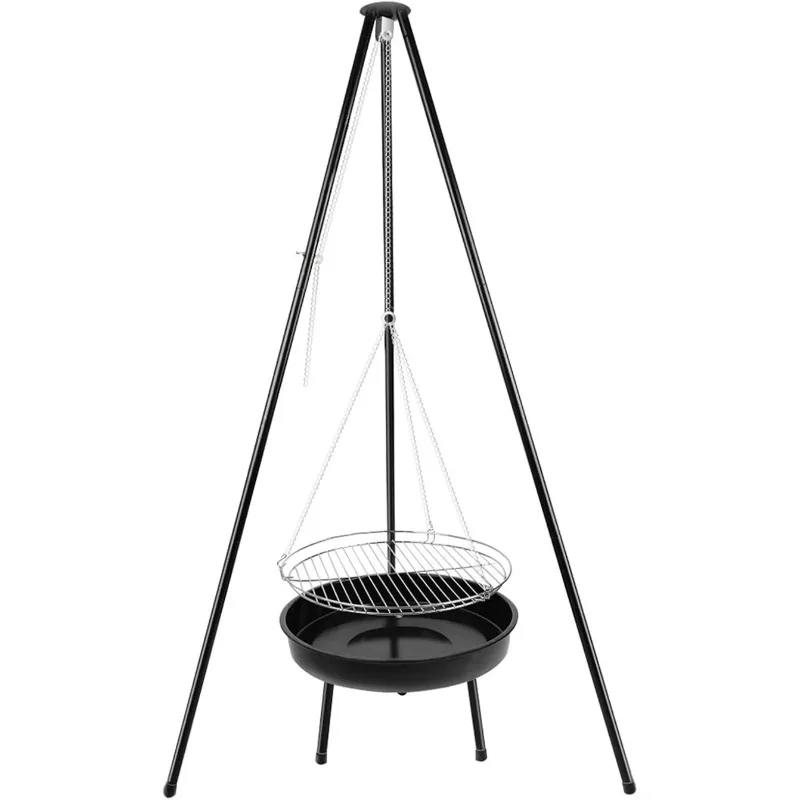 

Outdoor tripod BBQ patio brazier heating stove camping bbq campfire triangle hanging stove