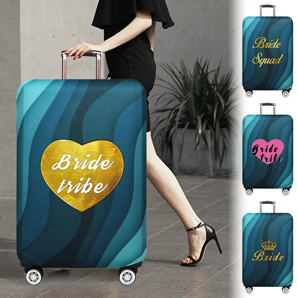 Dustproof Luggage Cover Thick Elastic Suitcase Protector Case Bride Series Baggage Covers Suitable 18-32 Inch Trolley Covers