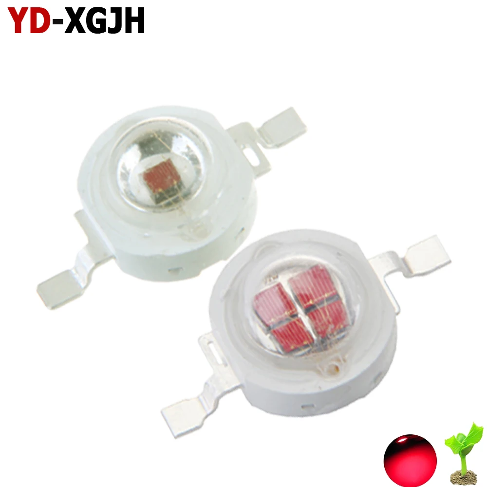 High Power LED Chip Deep Red 660nm 1W 3W 5W  660nm DC 1W 2.0-2.2 3W 5W 2.0-2.6v for DIY Light Plant Grow