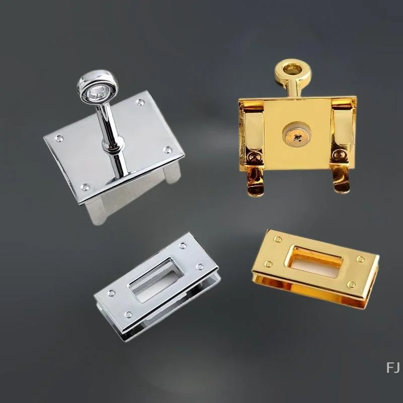 1 Set Craft DIY Accessories: Metal Locking Clasps for Handbags, Totes, Purses, Hardware Case Bag Kit