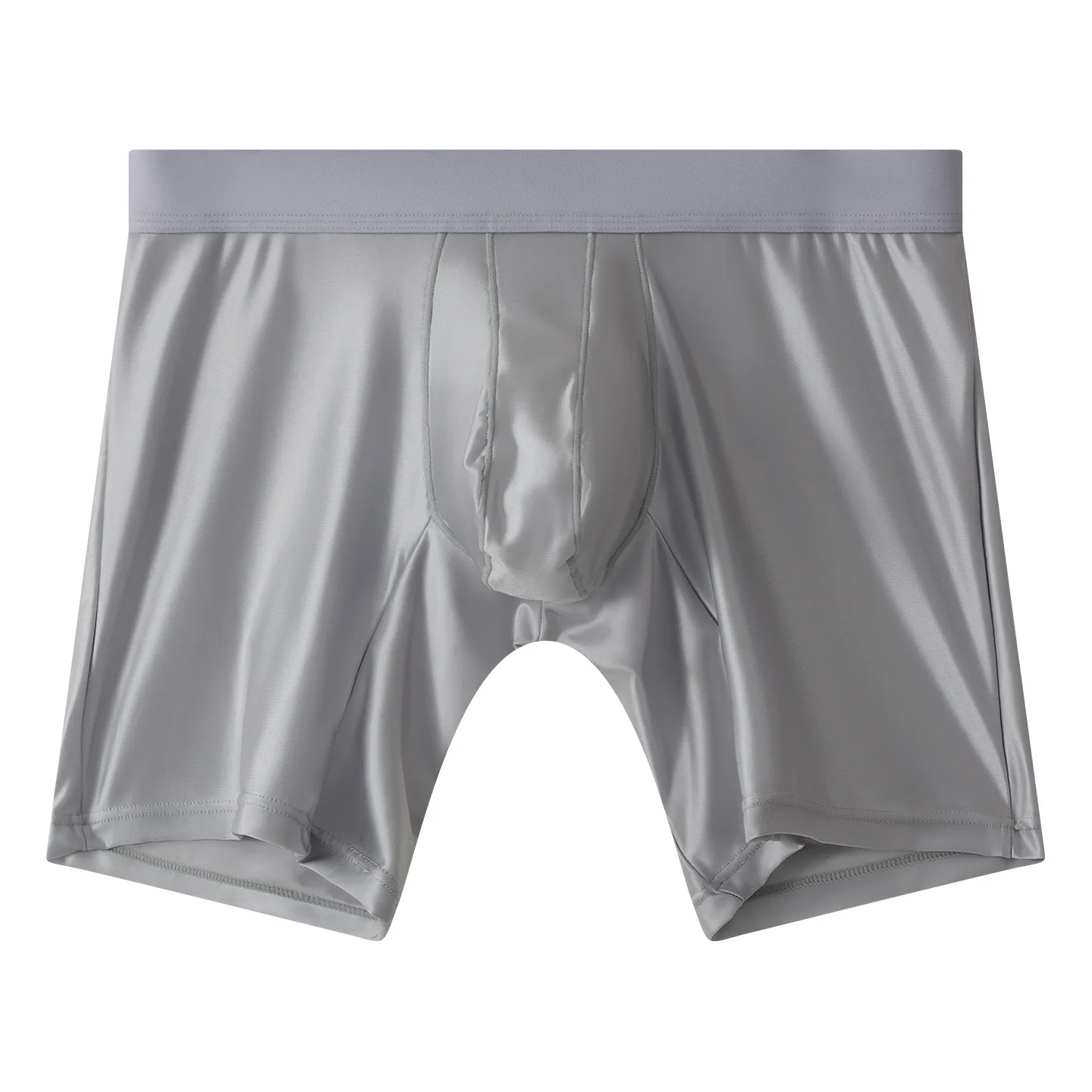 Celana Dalam Pria Boxer Polos dengan Kantong U Convex, Celana Boxer Pria dengan Kaki Panjang, Celana Dalam Olahraga Pria Pinggang Sedang, Ukuran M-XXL