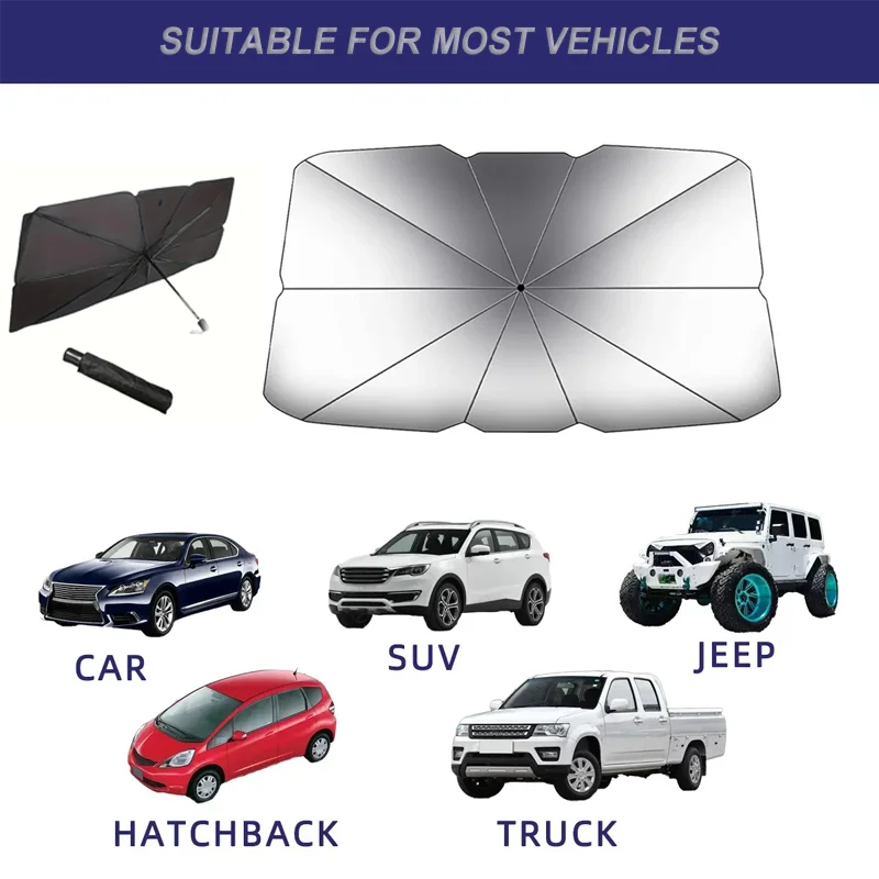 

65x125cm 80x140cm Universal Car Windshield Sunshade Front Rear UV Heat Snow Ice Protection Summer Winter Auto Accessories