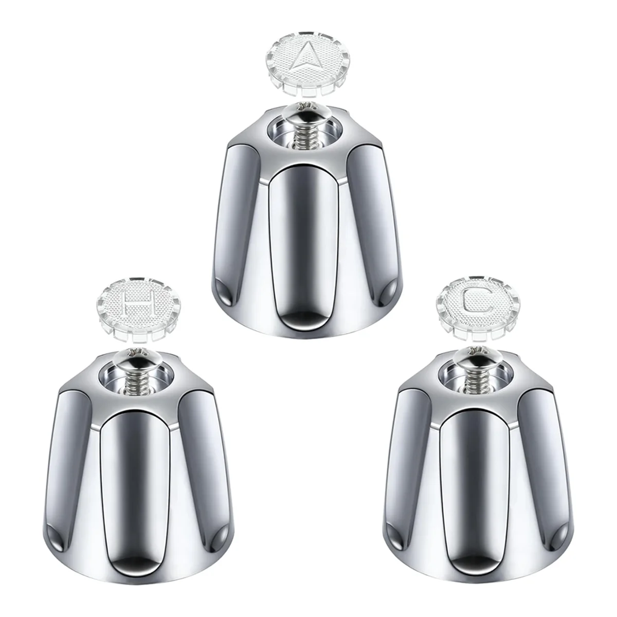 

3 Piece Shower Knob Replacement for Price/ Tub Shower, Bathtub Shower Faucet Handle Remodel Trim Kit-BCBW