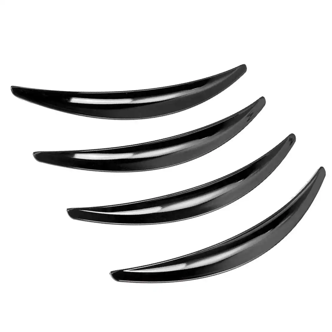 4Pcs 25cm Black PVC Universal Car Truck SUV Van Wheel Eyebrow Arch Trim Lips Fender Flares Protector Protection Strips