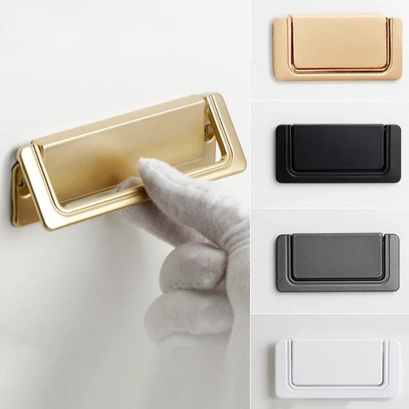 Einfache flache verdeckte Schnalle Schubladenschrank Griff unsichtbare Zwickel Möbelbeschläge Aluminiumlegierung Schränke Schränke Griff