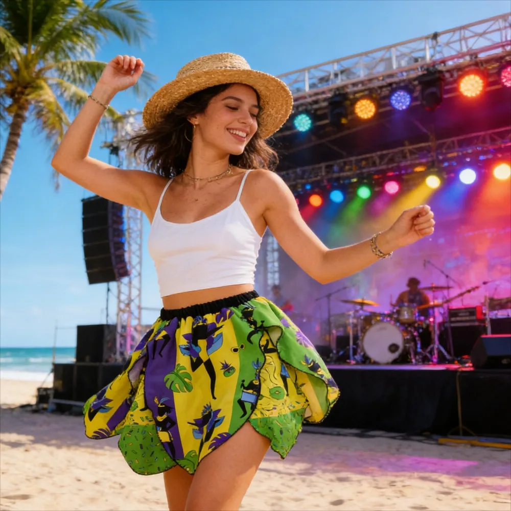 مجموعة تنورة تول احتفالية بشرابة - زي رقص لمهرجان موسيقى الكرنفال #5