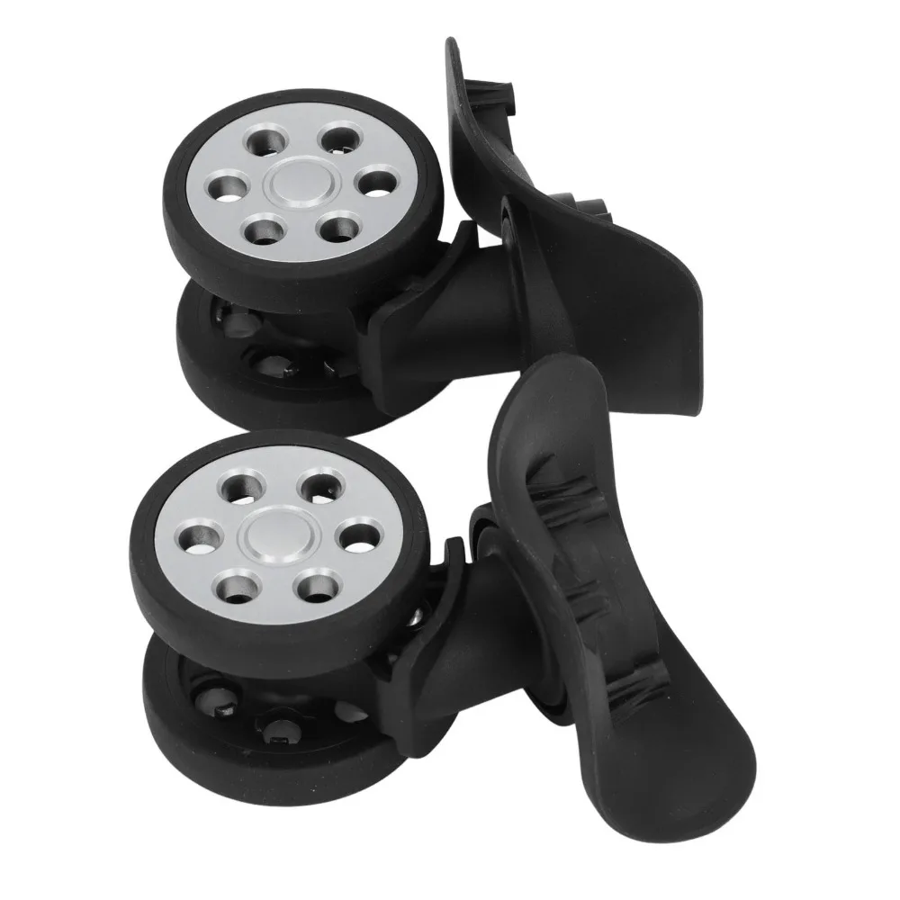 

2 шт. бесшумные амортизирующие колеса для багажа, двухрядные вращающиеся на 360 градусов универсальные колеса, соответствующие винты