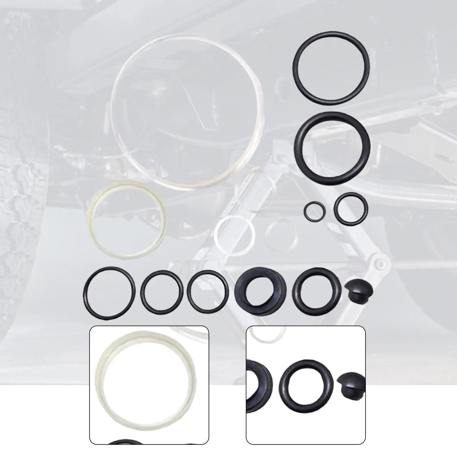 Horizontal 3 Ton Hydraulic Jack Seal Ring Rubber Replacement Kit Leak Proof Oil O Rings for Floor Jack Upkeep