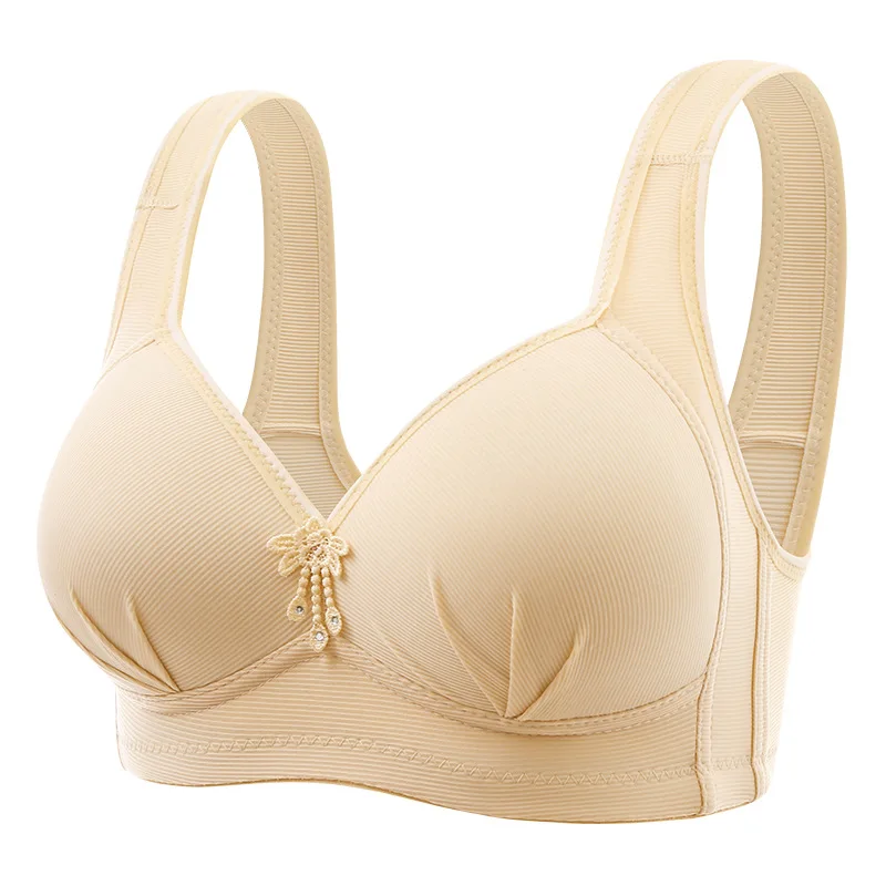 New Comfortable Bra For Middle-aged and Elderly People Large and Thin Soft Seamless and Breathable Bra Without Steel Rings