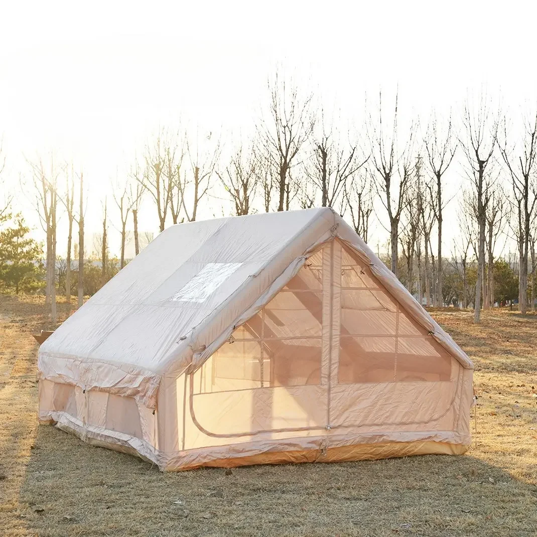 

12m2 Outdoor Camping Inflatable Tent Thickened Oxford Full Windproof Sun/Rain Protection for Four Seasons Air Tent