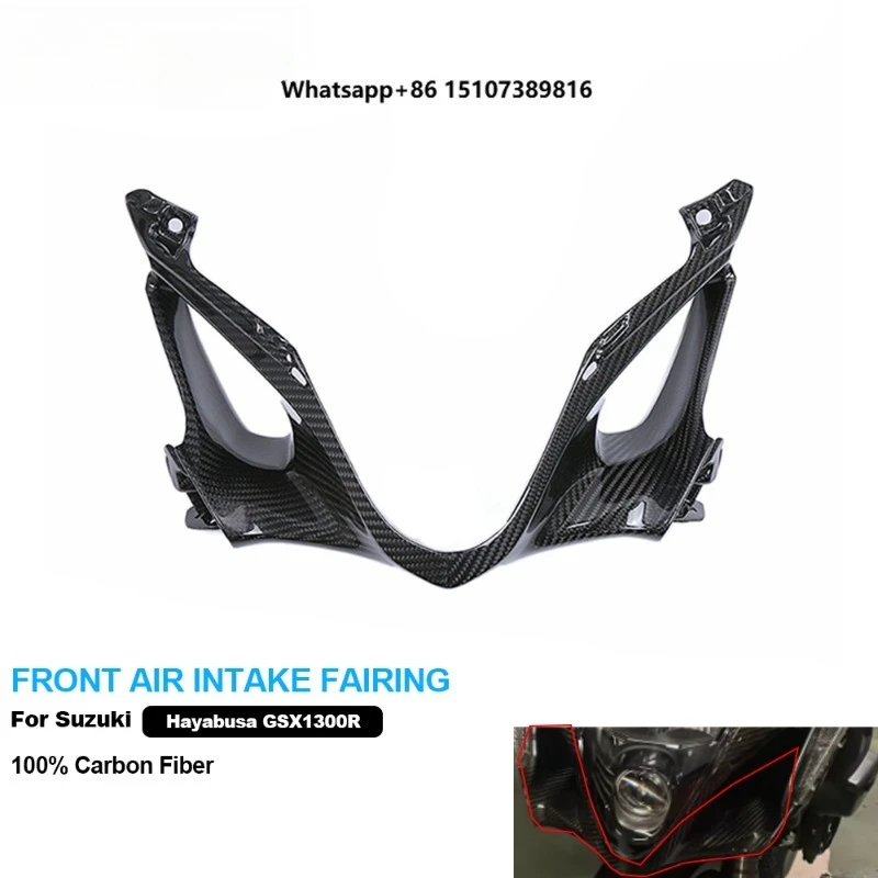 

% Dry Carbon Fiber Motorcycle Accessories Front Nose Fairing Air Intake Cover Cowling for hayabusa GSX1300R 2021+
