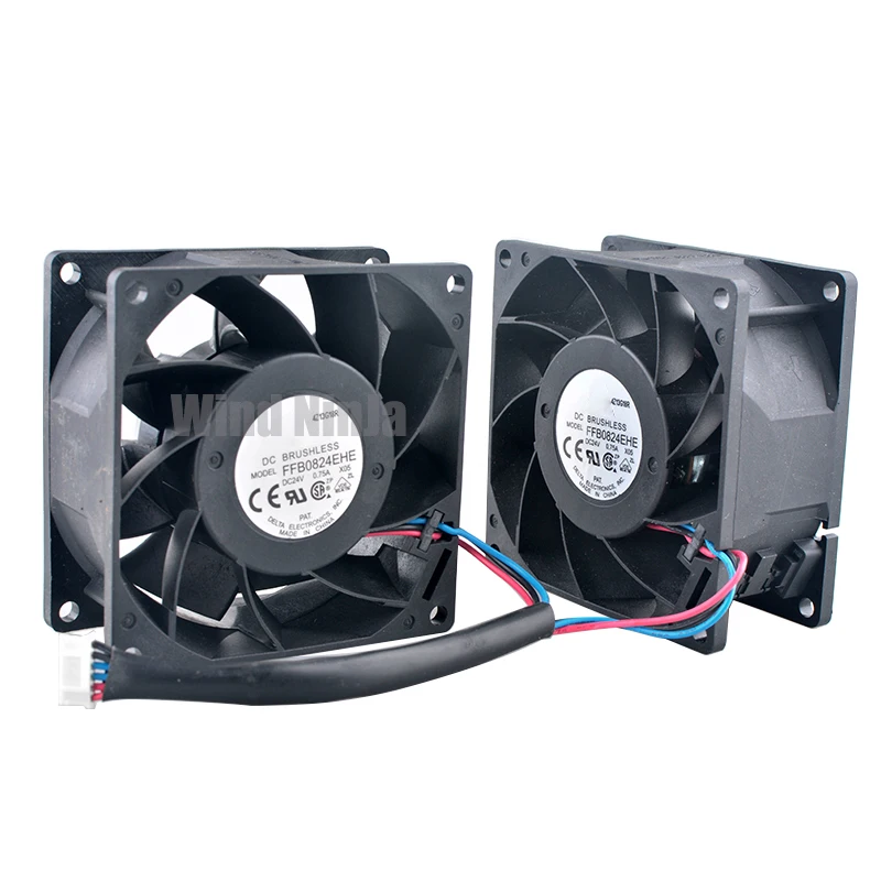 FFB0824EHE 8cm 80mm fan 80x80x38mm DC24V 0.75A Alarm function High speed cooling fan for frequency converter power supply