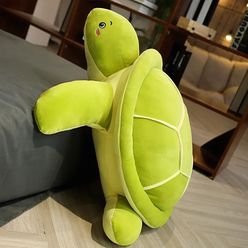 Big size 80cm Very cute Simulation animal Tortoise stuffed plush toy green (sea) turtle doll Car Sofa Bed Sleep Hold pillow gift