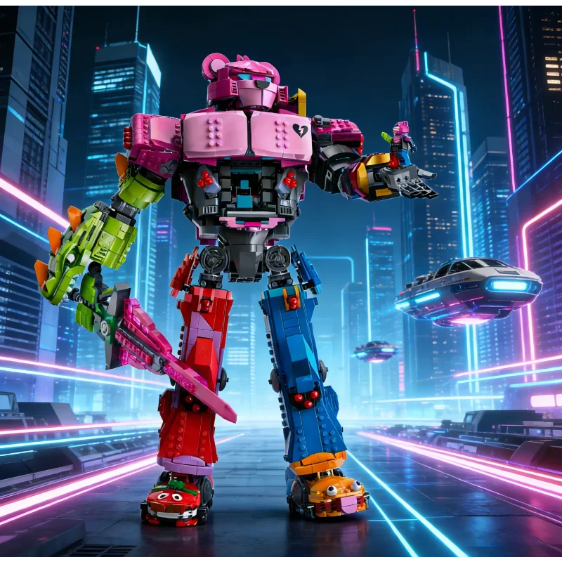 

Креативная серия игр «Отряд героев-мехов»: Фантастические звездные роботы-дроиды, лидер MOC-77078, модель из строительных блоков, конструктор, подарочный набор