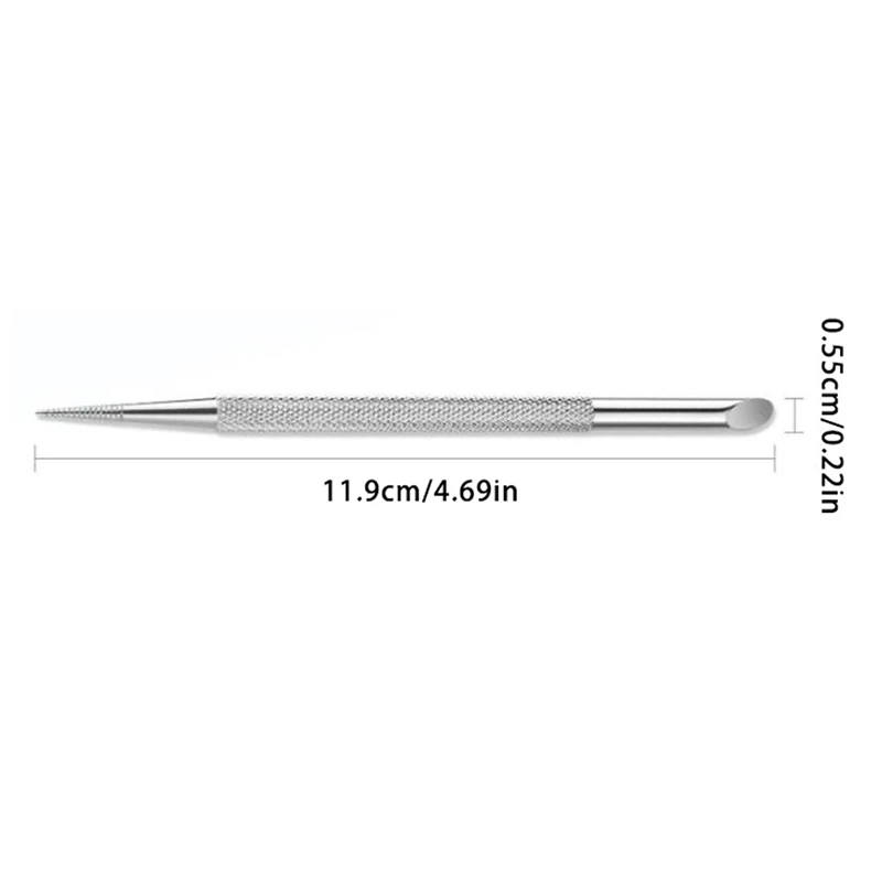 1PC Double-ended Stainless Steel Cuticle Pusher Nail Manicures Remover Manicure Sticks Tool for Nail Art