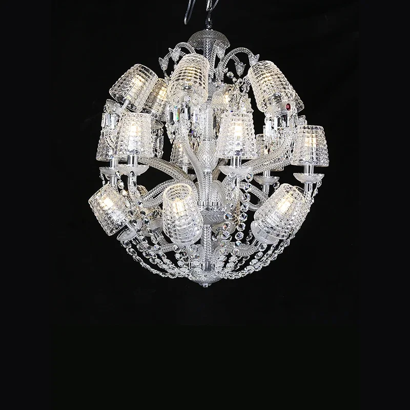 French Designer Luxury Bedroom Glass Bend Pipe Crystal Pendant Light European Unique Creative Dining Room Bar Chandelier