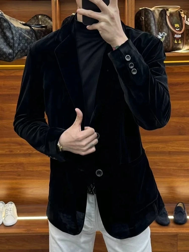 

Men's Faionable Striped Suit 2024 Spring Autumn New Arrival Comfortable Versatile Trendy High-End Feel European Sle Busin...