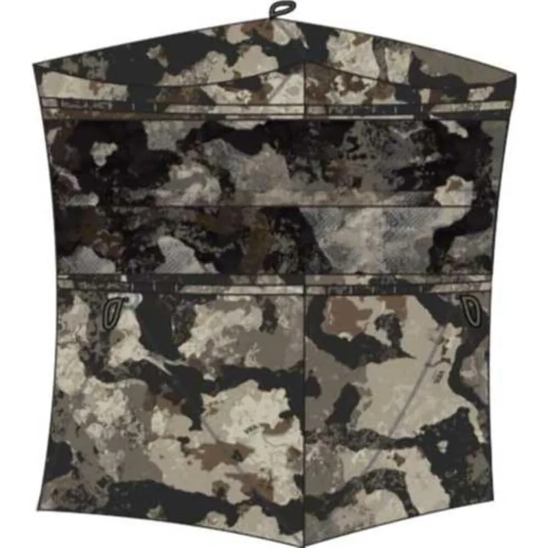 

Infinity Camo Shadow Mesh Windows Black Backed Water Resistant Heavy-Duty 600 Denier Fabric Ground Blind, 2-Person