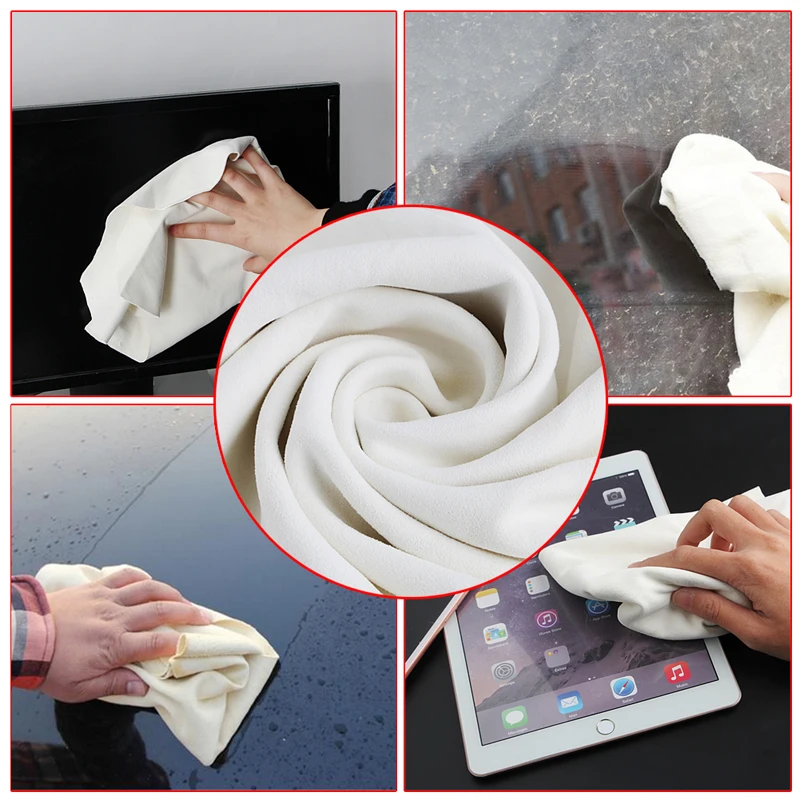 Natural Suede Leather Car Cleaning Towels Drying Washing Cloth New 60x80cm Drop Shipping