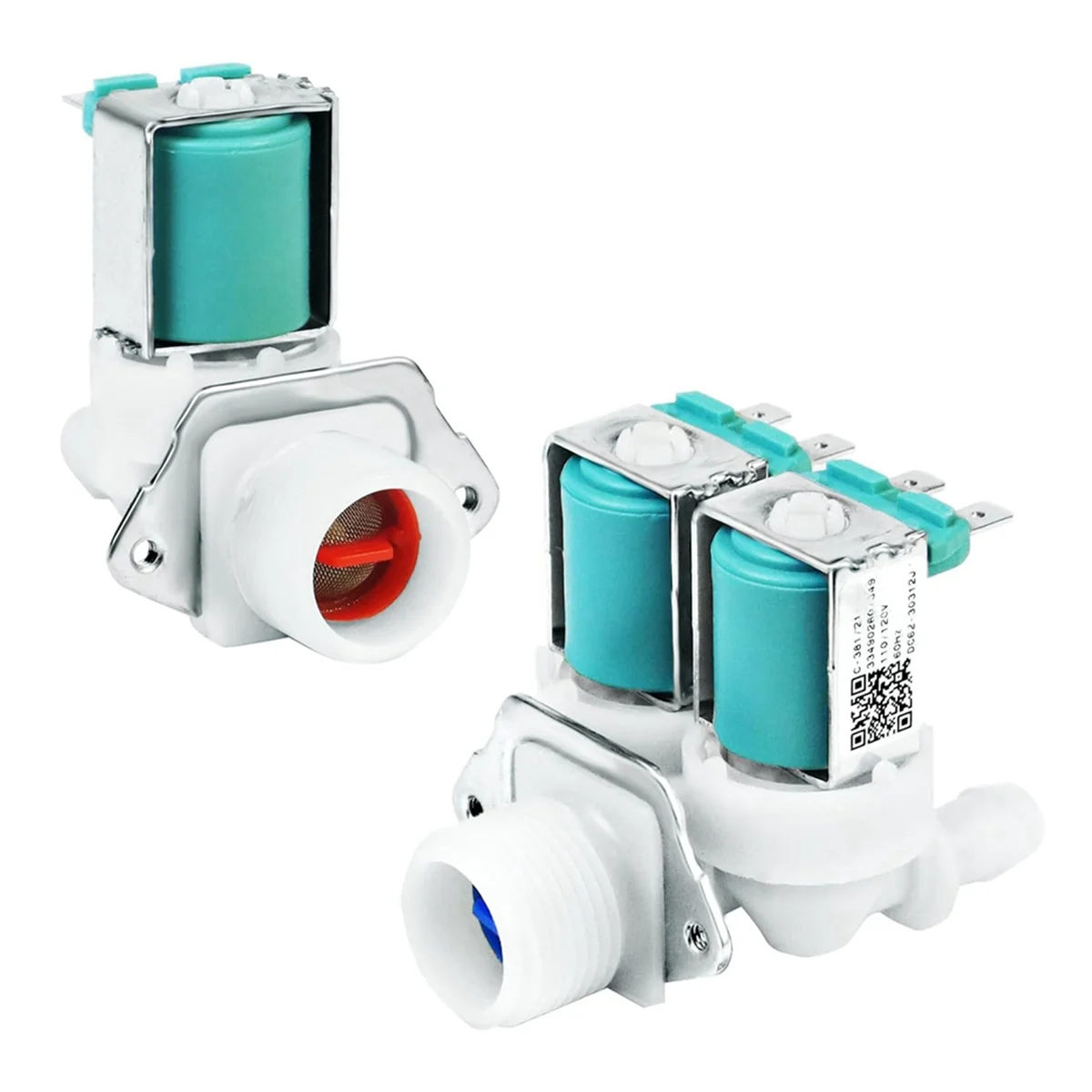 ชุดวาล์วน้ำเย็นและร้อนสำหรับเครื่องซักผ้า DC62-30312J และ DC62-30314K อะไหล่เครื่องซักผ้า Kenmore Samsung