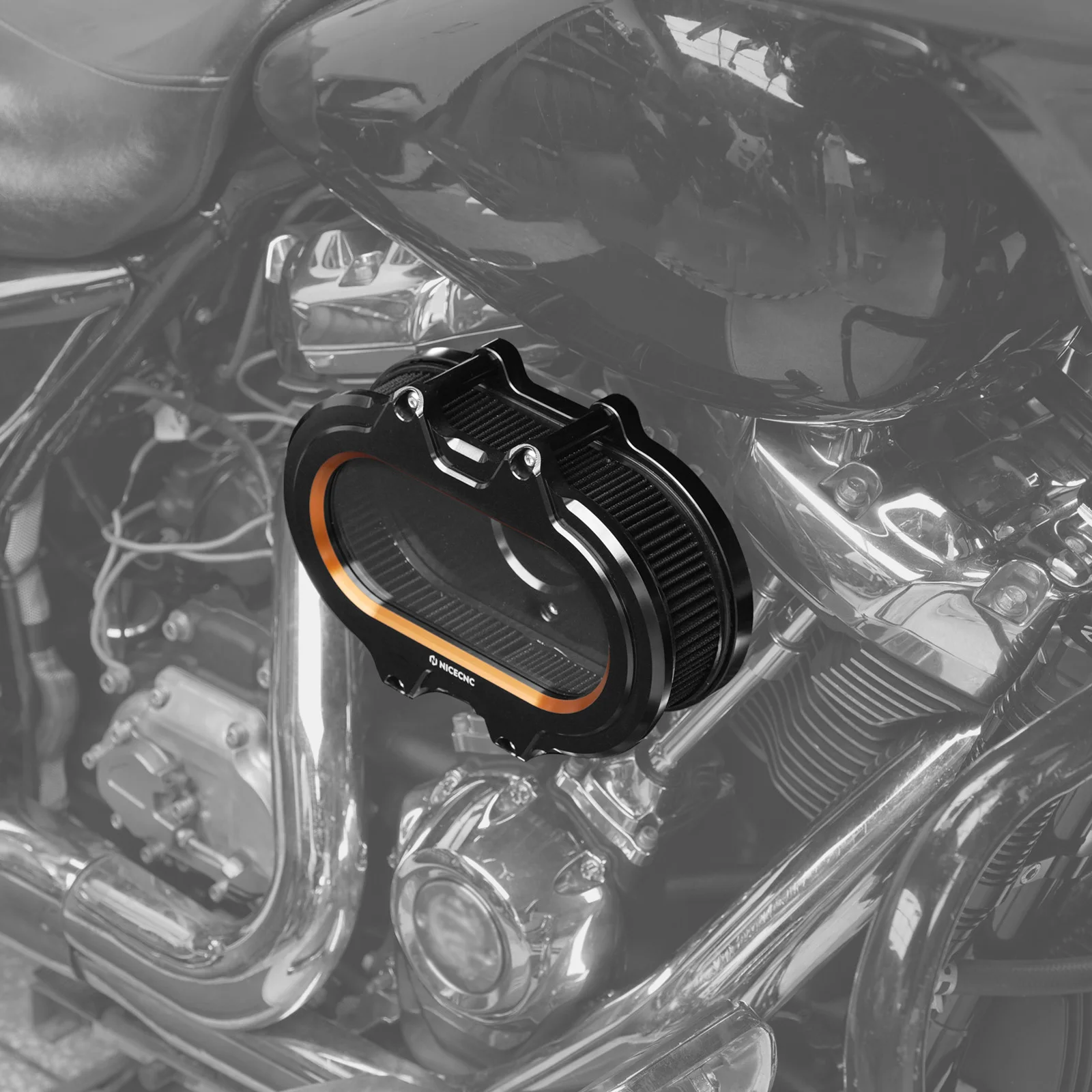 Para Harley Street Glide FLHX/Special Road Glide/Road King Kit de limpiador de aire transparente especial para Tri Glide Ultra FLHTCUTG Ultra Limit