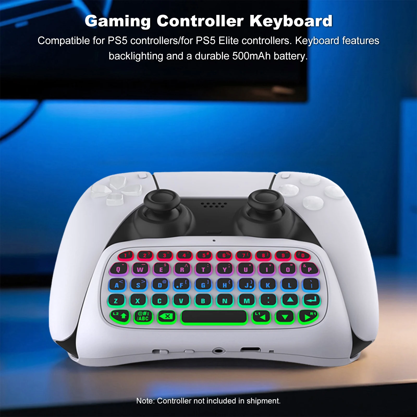 

Беспроводная клавиатура со встроенным динамиком, геймпад, чатпад, совместимый с контроллером PS5, клавиатура с аудиоразъемом 3,5 мм, игровые аксессуары