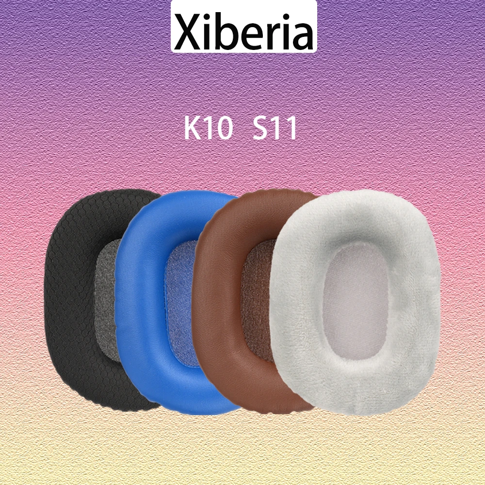 S11 подушечки для наушников Xiberia K10, дышащая черная сетчатая ткань, мягкие теплые серые велюровые подушечки, сменные подушечки для гарнитуры, чехол
