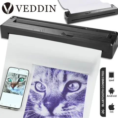 Professional Wireless Printer Tattoo Transfer Machine Thermal Template Transfer Bluetooth Mini Portable Tattoo Stencil Printers