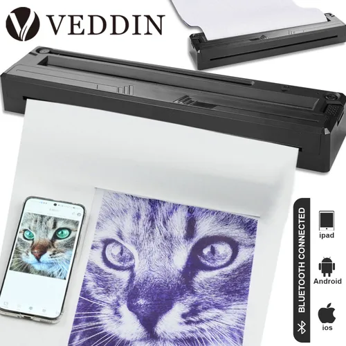 Impresora inalámbrica profesional, máquina de transferencia de tatuajes, transferencia de plantillas térmicas, Bluetooth, Mini impresoras portátiles de plantillas de tatuaje