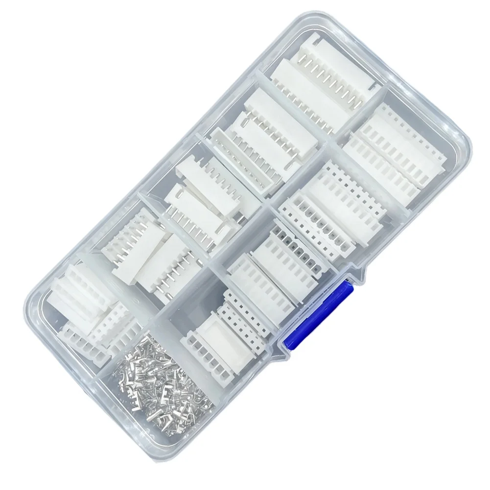235PCS For JST XH2.54mm 6p 7p 8p 9pin 10pin Pitch Terminal Kit Board Connectors For Mini Male Female Kit Wire Connectors Adaptor