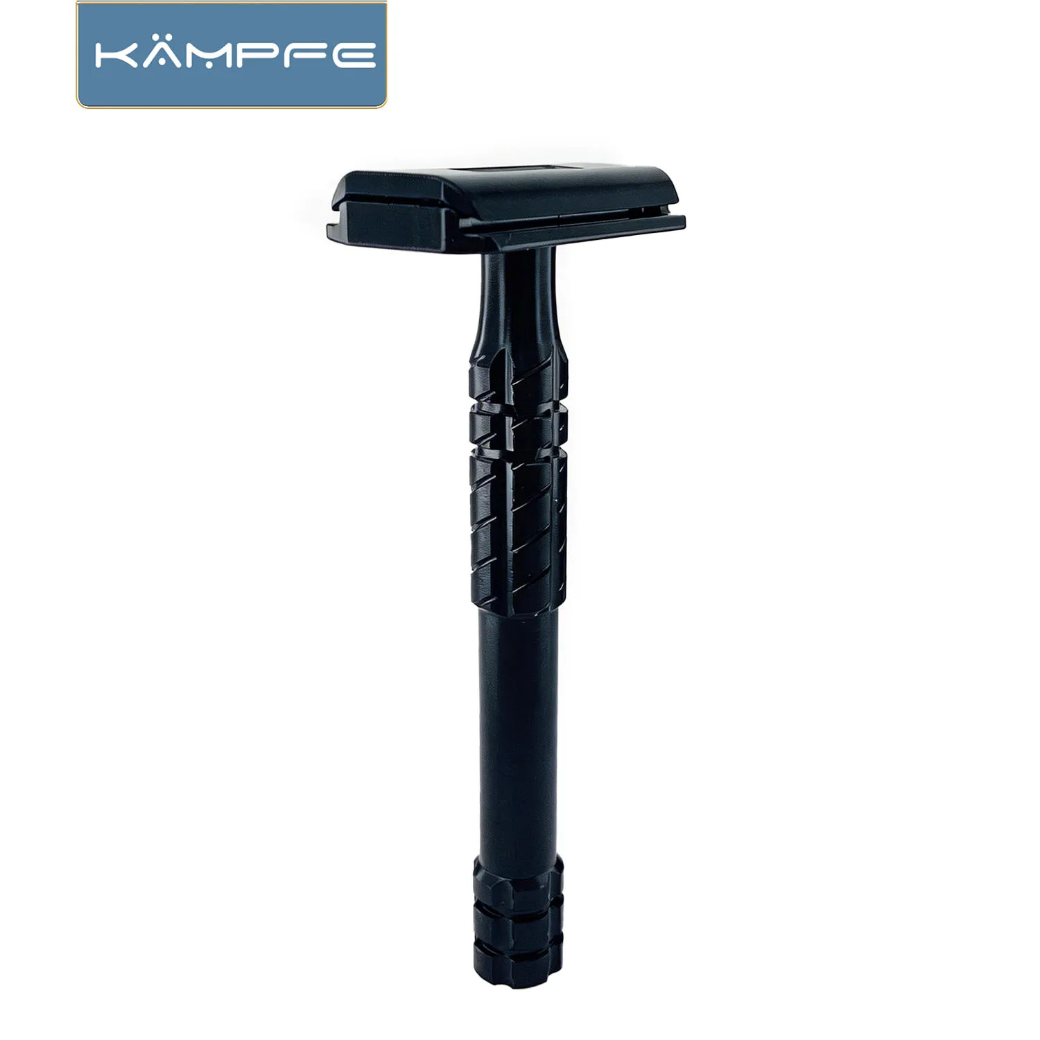 kampfe-double-edge-aluminum-alloy-cnc-machined-safety-beard-razor-non-irritating-includes-5-replacement-blades
