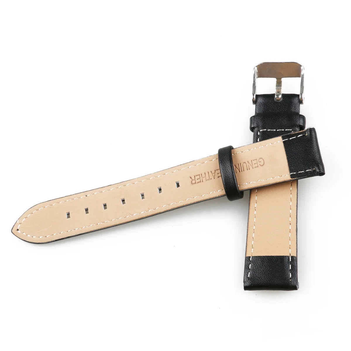 

Genuine Black Strap Watch Band Compression Molding Durable Replacement Strap 18mm Men Watch Accessories