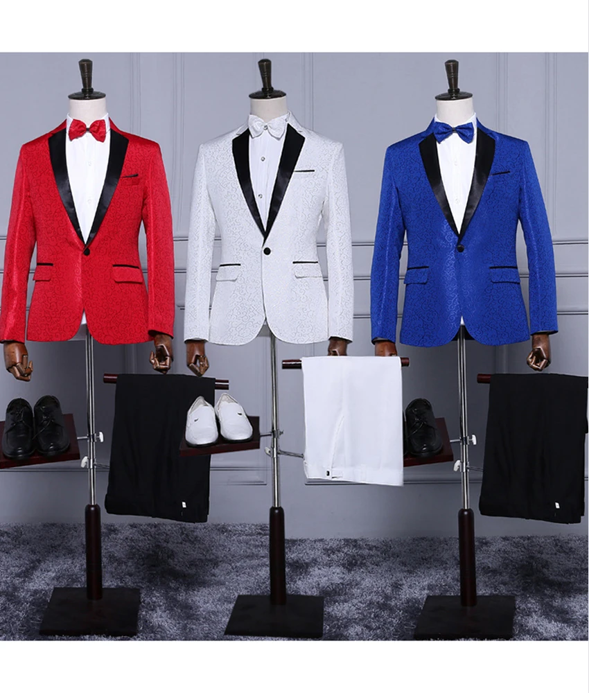 

Formal Men's 2-Piece Suit, Single Breasted Jacket and Pants Set for Groom, Best Man, Wedding Guest, Prom and Evening Party.
