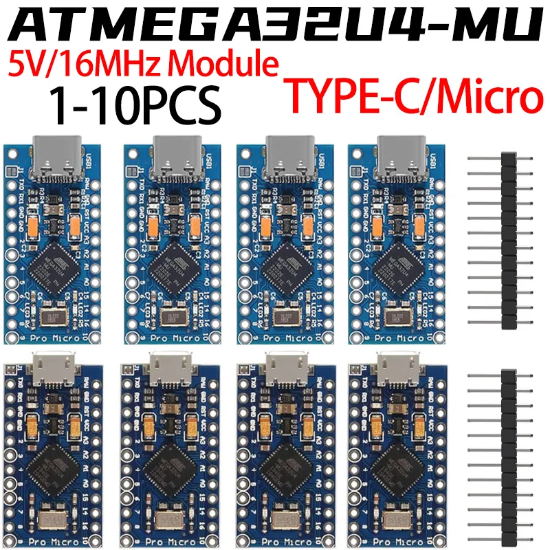 プロマイクロ-typec-atmega32u4-5v-16mhz-交換-atmega328-arduino-プロミニと-2-行ピンヘッダーレオナルドミニ-usb-インターフェイス