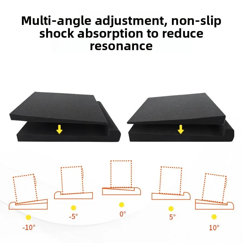 Monitor Speaker Shockproof Sponge Pad Anti Vibration Pad Desktop Anti Slip Pad Subwoofer Sound Isolation Pad