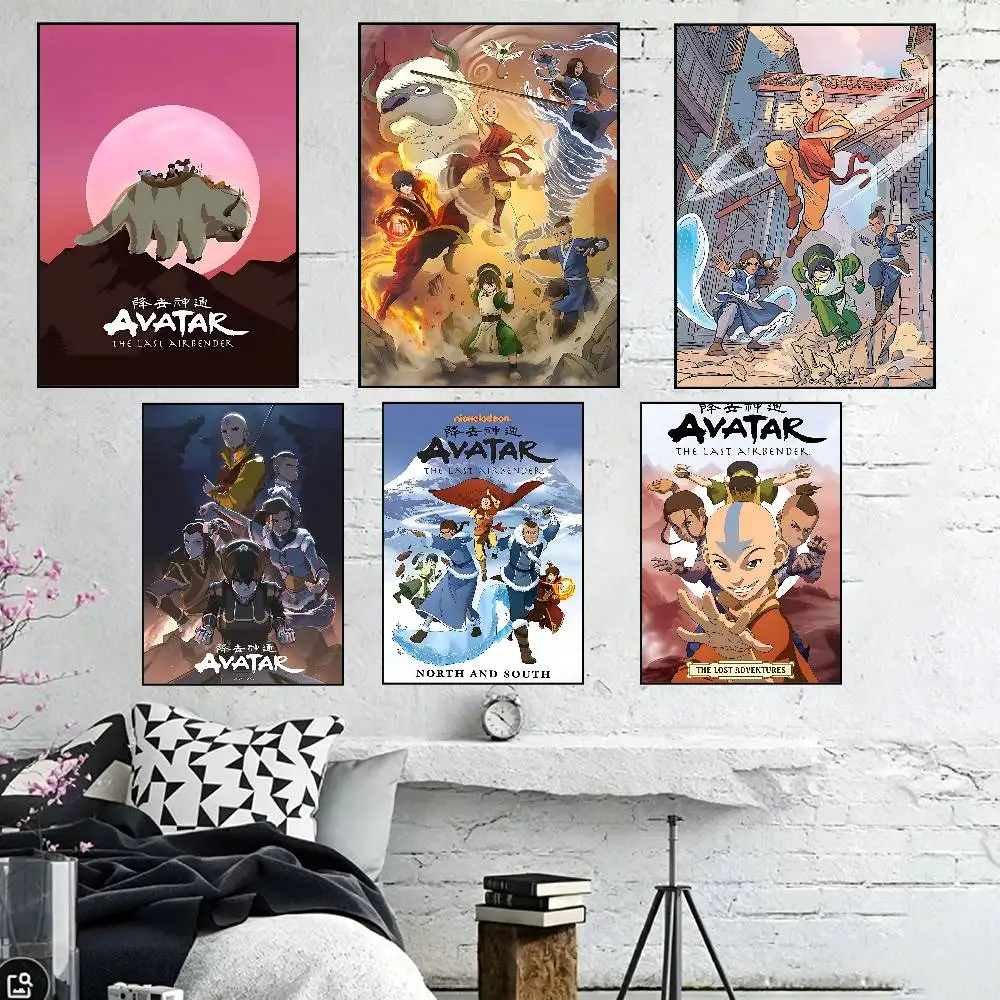 Avatar The Last Airbender Posters Living Room Bar Cafe Quality Canvas Vintage Style Comics Painting Art Home Wall Decor Picture