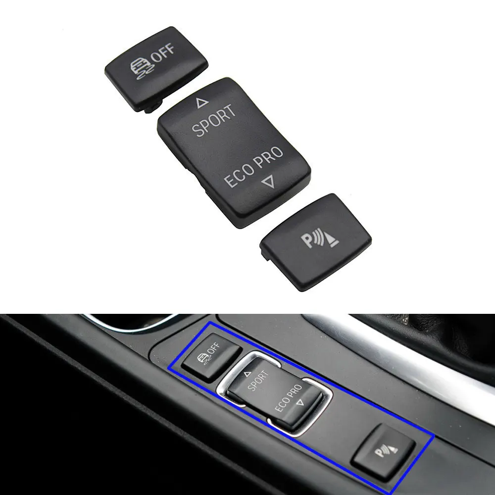 Black Red ESP Antislip Switch Sport ECO Button Radar Sensor Keys Cap For BMW 1 2 3 4 Series F20 F21 F22 F23 F30 F31 F34 F35 F32