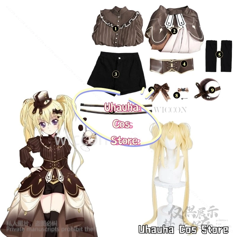 アニメしゅごキャラコスプレutau月読衣装チョコレートプリンセスドレスロリータウィッグ用女の子女性ハロウィンcosカスタマイズ