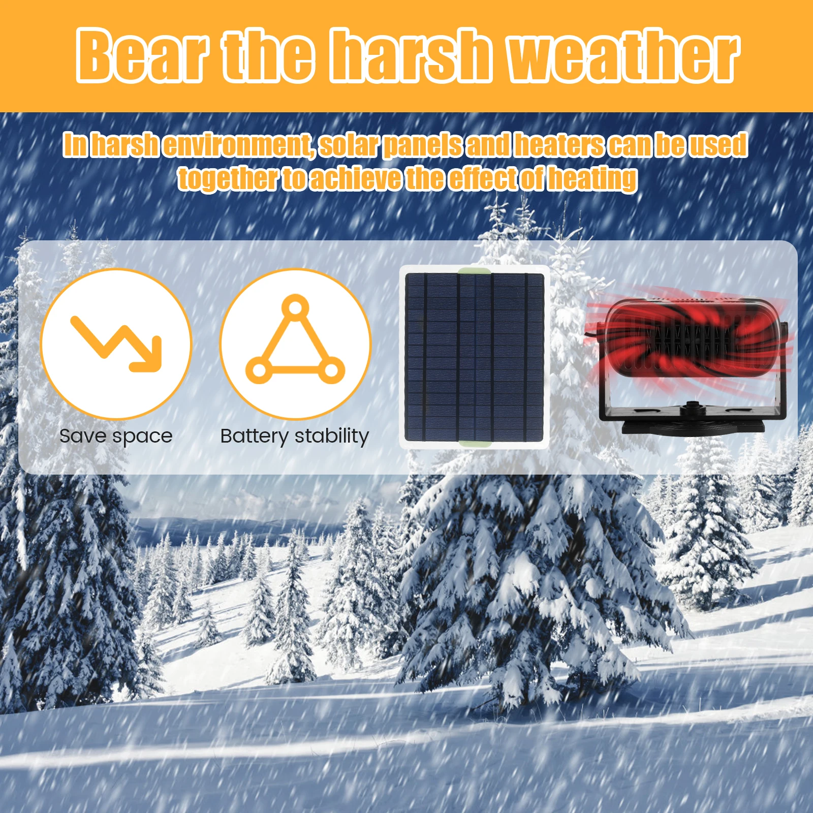 Solar Power Fan with Battery Portable Exhaust Fan Space Saving Solar Panel Fan Kit Easy to Use Outdoor Solar Fans Versatile