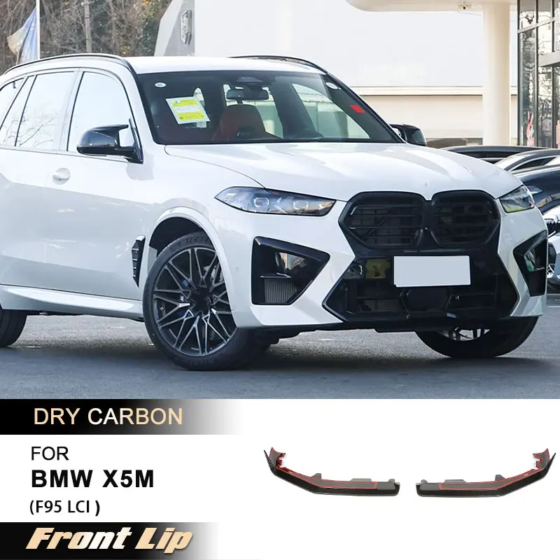 

Car Front Bumper Lip Spoiler for BMW X5M F95 Pre-LCI 4-Door 2023 2024 Racing Front Lip Chin Apron Body Kits Prepreg Dry Carbon