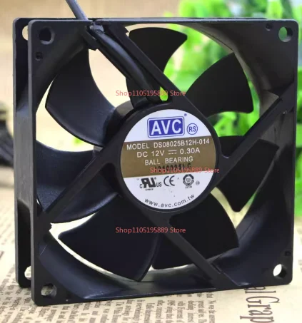 80mm Fan New for AVC DS08025B12H Ds08025b12h-014 8cm 8025 12V 0.30A Computer CPU Chassis Computer Mute Cooling Fan