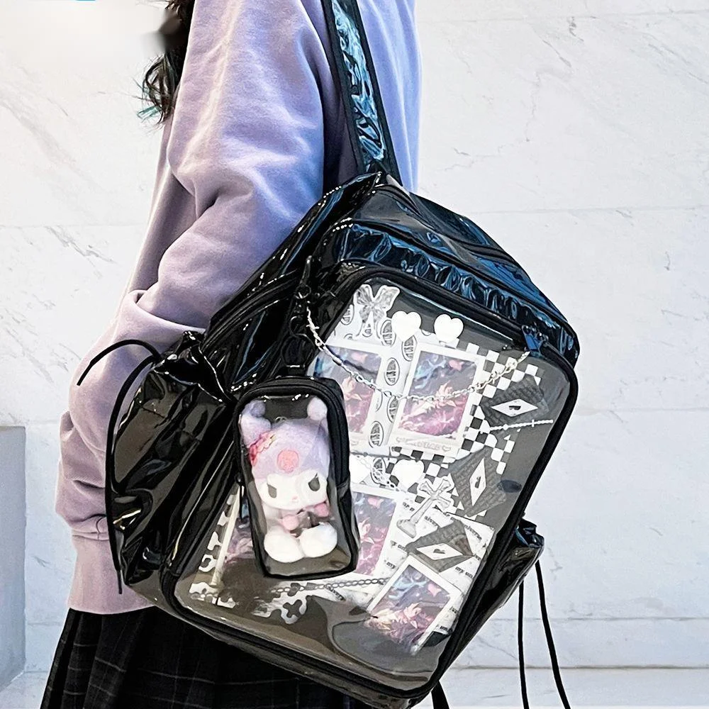 

Ita Bag Cute Female Clear Backpack Ita Shoulder Bag For Teenage Girl Women Jelly Itabag Bagpack Transparent Backpacks