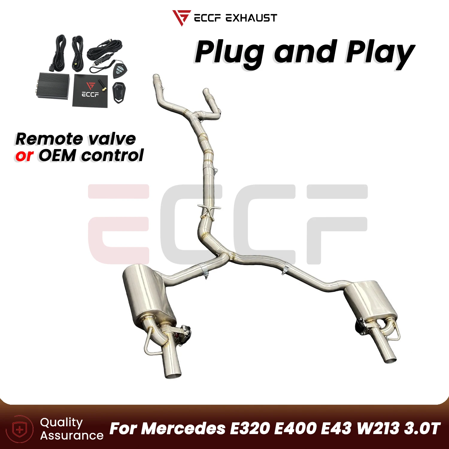 

Sporty Stainless steel Catback Exhaust FOR Mercedes E320 E400 E43 W213 3.0T Aggressive Exhaust Sound Plug and Play