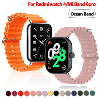 Ocean Silicone Strap Bracelet for Xiaomi Band 8 Pro/Redmi Watch 4 Band Smartwatch Wristbands Sports band Accessories Correa Belt