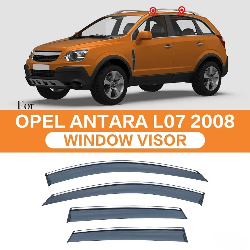 

Для Opel Antara 2008-2024 Weathershie дефлектор лобового стекла солнцезащитный кожух от дождя накладка, яркие аксессуары для полос