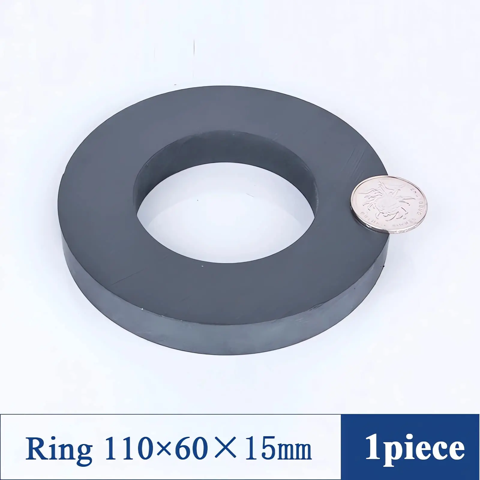 

1/2/3Pcs 110x15-60mm Black Circular Ring Magnet Ferrite Magnets with Hole Speaker Magnetic Ring Permanent Magnet 110x15 Hole60mm