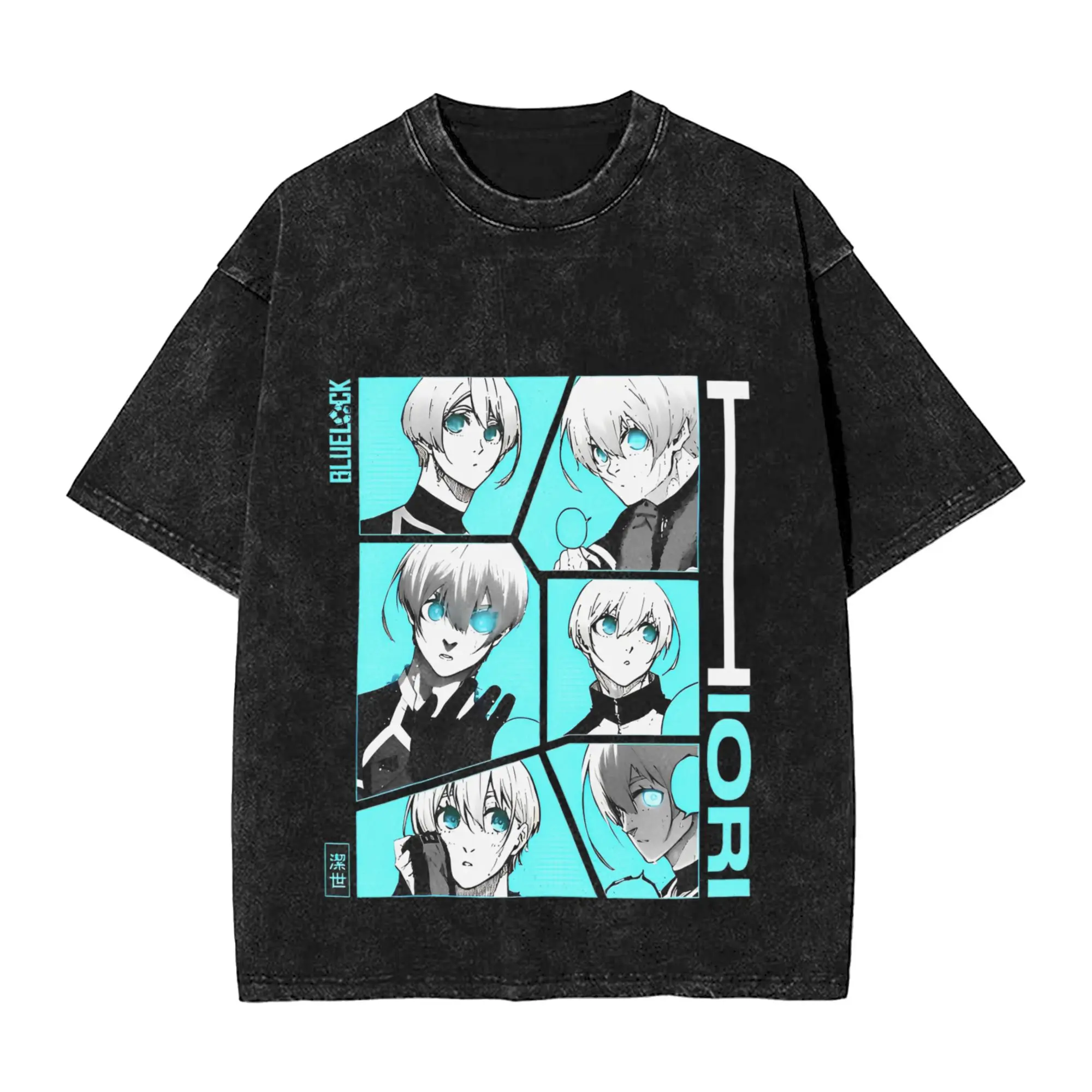 

Men Women's T-Shirt Yo Hiori Blue Lock Anime Washed T-Shirts Harajuku Summer Tee Shirt Awesome Cotton Clothing Birthday Present